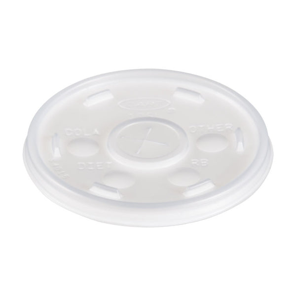 Dart® Plastic Cold Cup Lids, Fits 10 oz Cups, Translucent, 100 Pack, 10 Packs/Carton (DCC10SL)