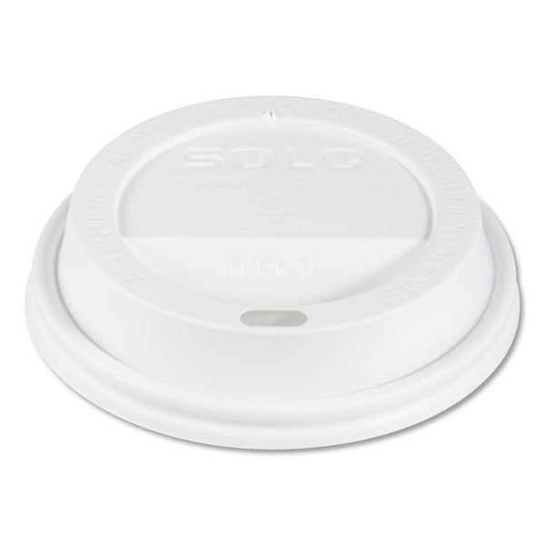 SOLO® Traveler Cappuccino Style Dome Lid, Fits 10 oz Cups, White, 100/Pack, 10 Packs/Carton (SCCTL31R2)