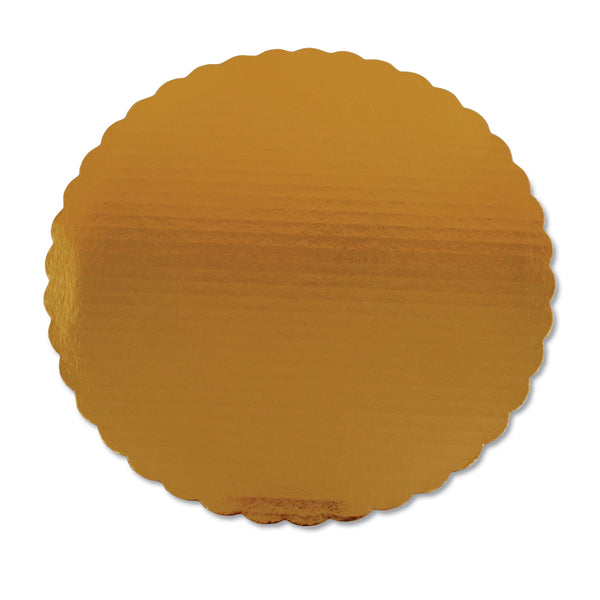 Gold Cake Circles, Double Wall Construction, 14" Diameter, Gold, Paper, 50/Carton (SCH1630) Case of 50