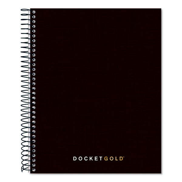 TOPS™ Docket Gold Planner, 1-Subject, Narrow Rule, Black Cover, (70) 8.5 x 6.75 Sheets (TOP63754) Each