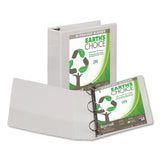 Samsill® Earth's Choice Plant-Based D-Ring View Binder, 3 Rings, 3" Capacity, 11 x 8.5, White (SAM16987)