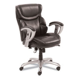 SertaPedic® Emerson Task Chair, Supports Up to 300 lb, 18.75" to 21.75" Seat Height, Brown Seat/Back, Silver Base (SRJ49711BRW) Each