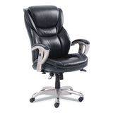 SertaPedic® Emerson Executive Task Chair, Supports Up to 300 lb, 19" to 22" Seat Height, Black Seat/Back, Silver Base (SRJ49710BLK) Each