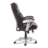 SertaPedic® Emerson Executive Task Chair, Supports Up to 300 lb, 19" to 22" Seat Height, Brown Seat/Back, Silver Base (SRJ49710BRW) Each