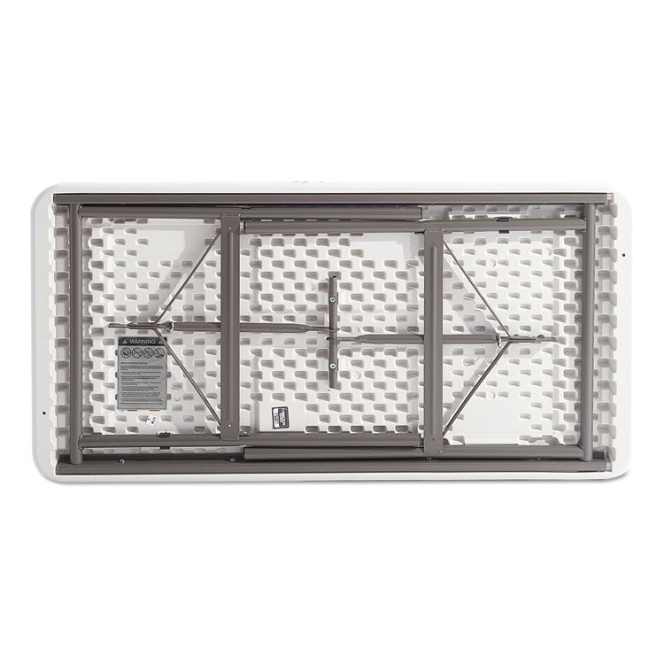 Alera® Resin Rectangular Folding Table, Square Edge, 72w x 30d x 29h, Platinum (ALE65600) Each