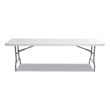 Alera® Resin Rectangular Folding Table, Square Edge, 96w x 30d x 29h, Platinum (ALE65601)