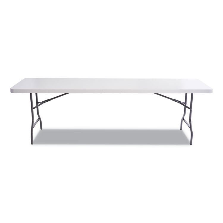 Alera® Resin Rectangular Folding Table, Square Edge, 96w x 30d x 29h, Platinum (ALE65601)