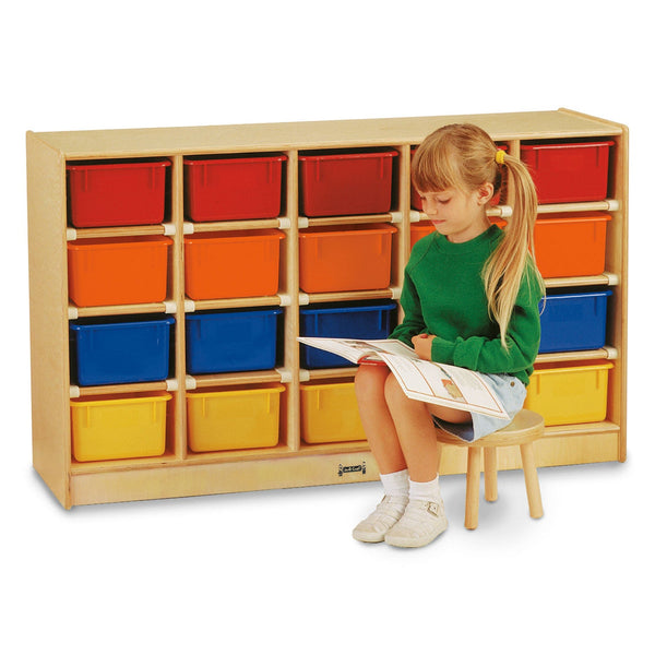 Jonti-Craft Tray Mobile Cubbie, 48w x 15d x 29.5h, Birch/Assorted (JNT0421JC) Each