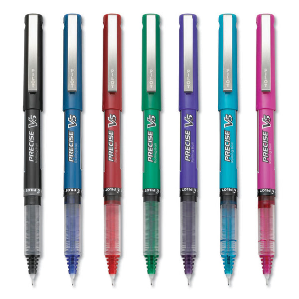 Pilot® Precise V5 Roller Ball Pen, Stick, Extra-Fine 0.5 mm, Assorted Ink and Barrel Colors, 7/Pack (PIL26015)