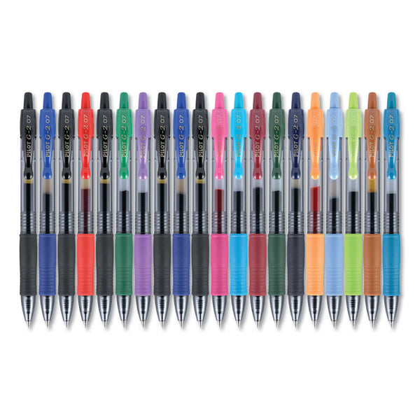 Pilot® G2 Premium Gel Pen, Retractable, Fine 0.7 mm, Assorted Ink and Barrel Colors, 20/Pack (PIL31294)