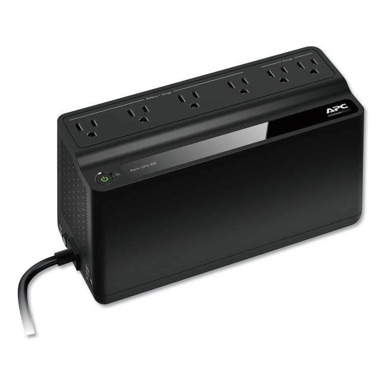 APC® Smart-UPS 425 VA Battery Backup System, 6 Outlets, 120 VA, 180 J (APWBE425M) Each