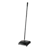 Rubbermaid® Commercial Dual Action Sweeper, 44" Steel/Plastic Handle, Black/Yellow (RCP421388BLA) Each