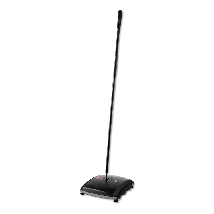 Rubbermaid® Commercial Dual Action Sweeper, 44" Steel/Plastic Handle, Black/Yellow (RCP421388BLA) Each