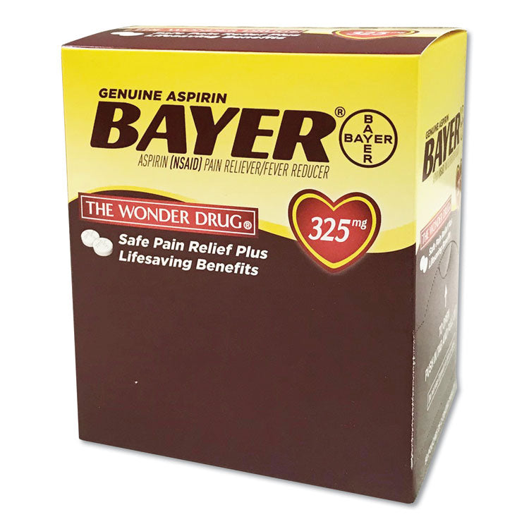 Bayer® Aspirin Tablets, Two-Pack, 50 Packs/Box (PFYBXBG50) Box of 50