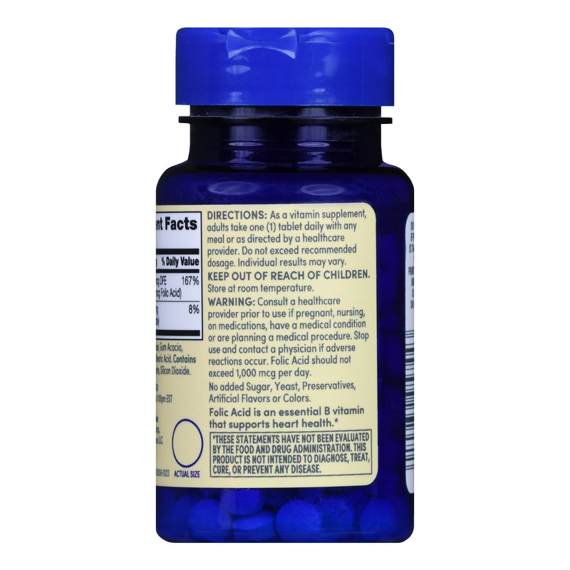 Foster & Thrive™ Vitamin Supplement Folic Acid 400 mcg Strength Tablet 250 per Bottle (1238896_BT) 1/BT