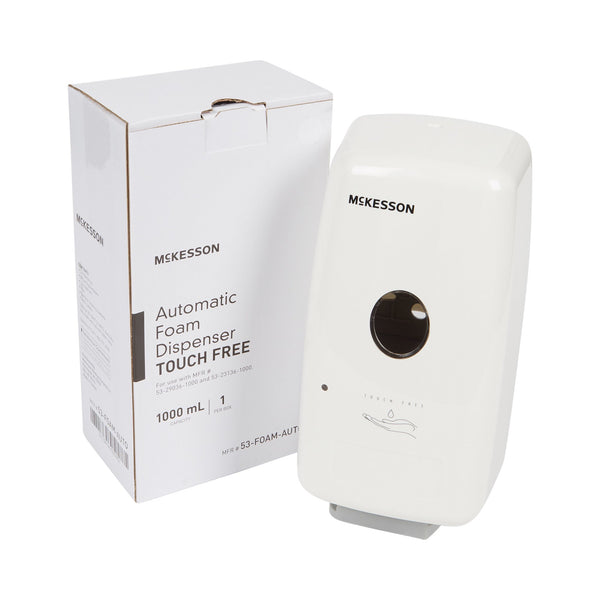 McKesson Hand Hygiene Dispenser White Plastic Touch Free 1000 mL Wall Mount (982833_EA) 1/EA