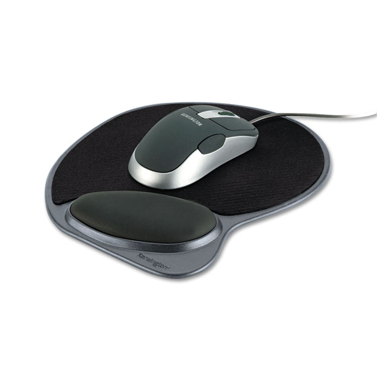 Kensington® Memory Foam Mouse Pad Wrist Pillow, 10 x 9.87, Black (KMW62816) Each