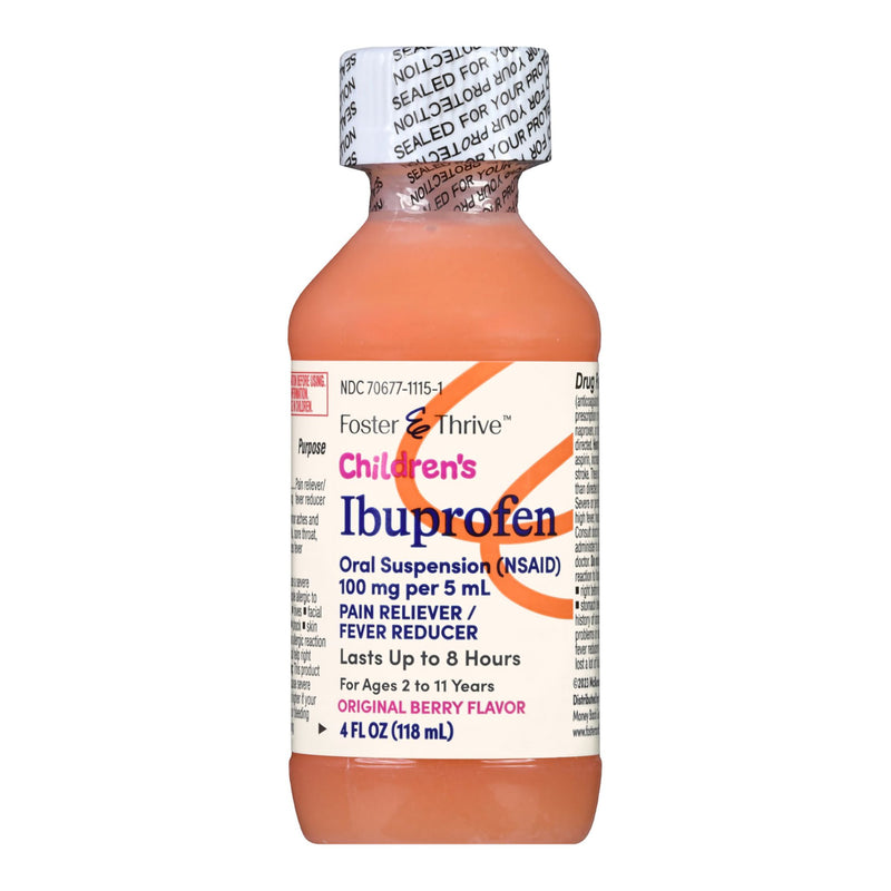 Foster & Thrive™ Children's Pain Relief 100 mg / 5 mL Strength Ibuprofen Oral Suspension 4 oz. (1238933_BT) 1/BT