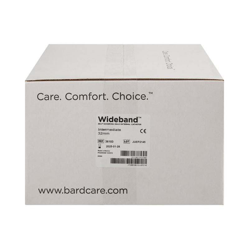 Wide Band® Male External Catheter Self-Adhesive Band Silicone Intermediate (334733_BX) 100/BX