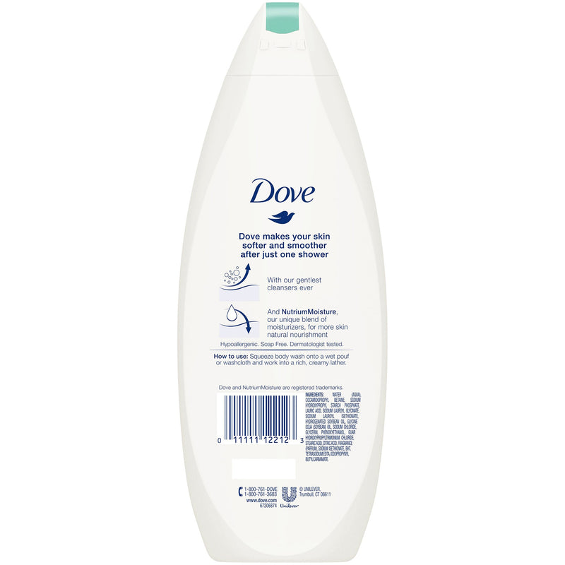 Dove® Sensitive Skin Body Wash Liquid 12 oz. Bottle Unscented (575285_EA) 1/EA