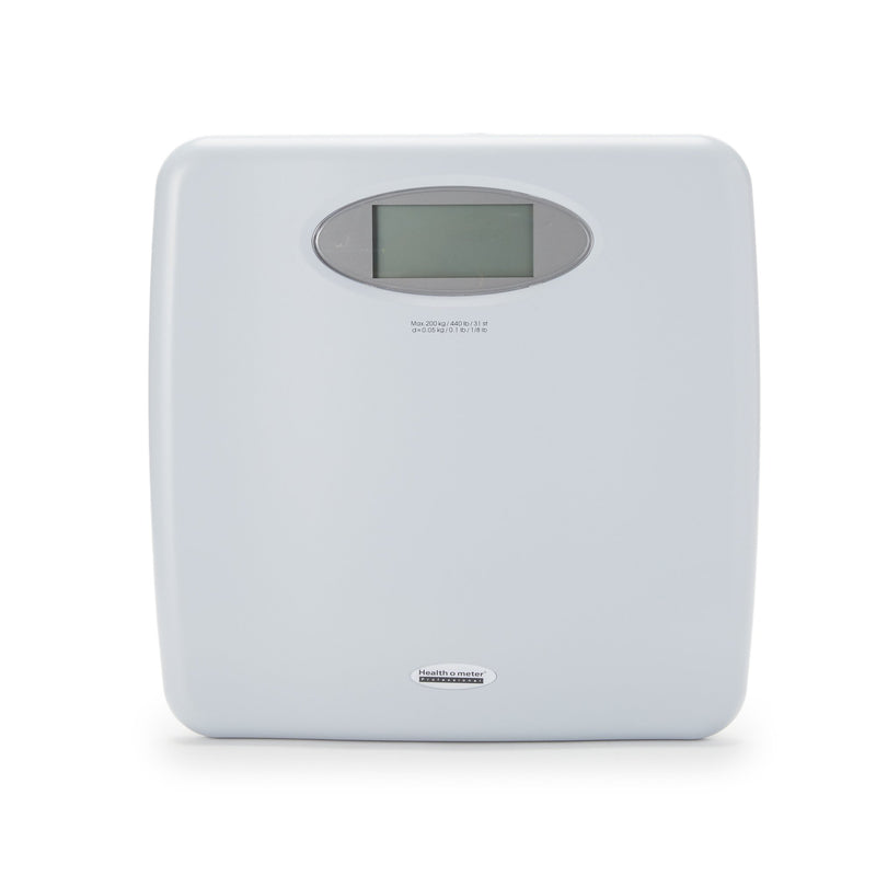 Health O Meter® Floor Scale Digital Display 440 lbs. / 200 kg Capacity White Battery Operated (626874_EA) 1/EA