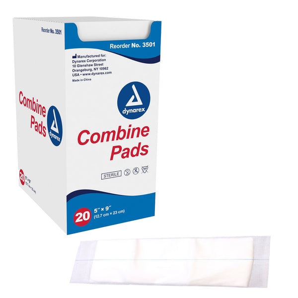 Dynarex® Abdominal Pad 5 X 9 Inch Sterile 1 per Pouch (575179_BX) 1/BX