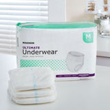 McKesson Unisex Adult Absorbent Underwear Pull On with Tear Away Seams Medium Disposable Heavy Absorbency (1123835_BG) 20/BG