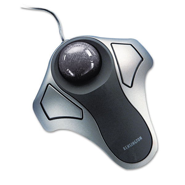 Kensington® Orbit Optical Trackball Mouse, USB 2.0, Left/Right Hand Use, Black/Silver (KMW64327)