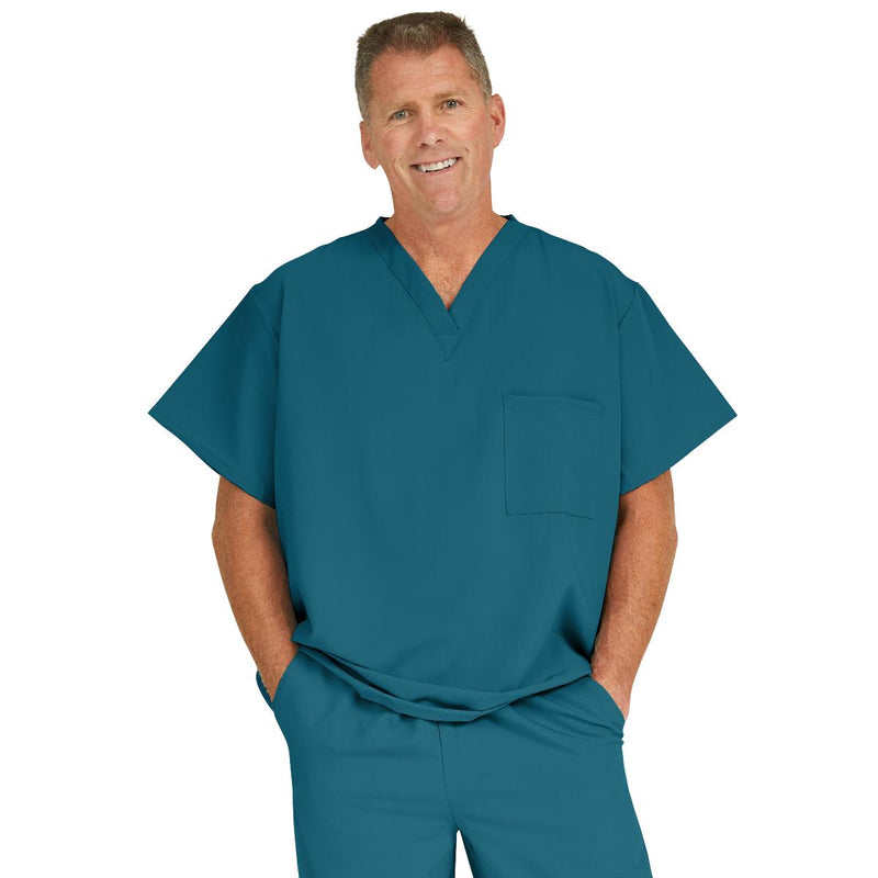 Fifth AVE Unisex Stretch V-Neck Scrub Tops with Pocket, 1/EA (5910CRB5XL) Each