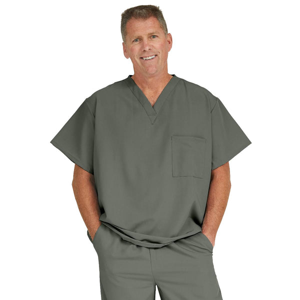 Fifth AVE Unisex Stretch V-Neck Scrub Tops with Pocket, 1/EA (5910OLVXXL) Each