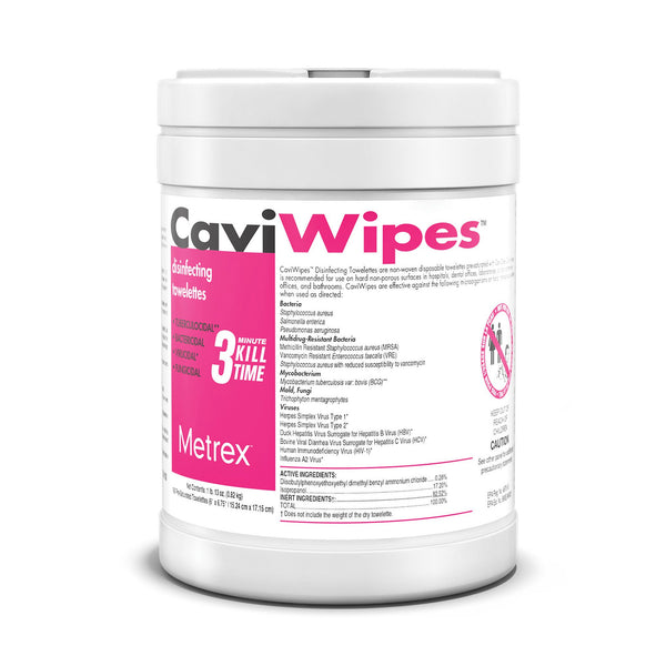 CaviWipes™ Surface Disinfectant Premoistened Alcohol Based Manual Pull Wipe 160 Count Canister Alcohol Scent NonSterile (455706_EA) 1/EA