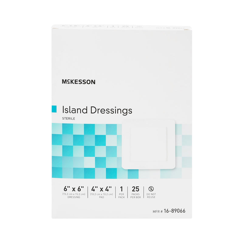 McKesson Island Dressing 6 X 6 Inch Square Sterile (491827_BX) 25/BX