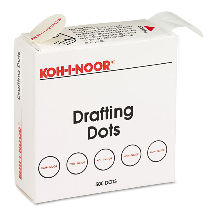 Koh-I-Noor Adhesive Drafting Dots, 0.88" dia, Dries Clear, 500/Box (KOH25900J01) Box of 500 Default Title product photo