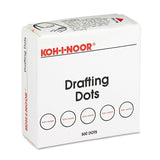 Koh-I-Noor Adhesive Drafting Dots, 0.88" dia, Dries Clear, 500/Box (KOH25900J01) Box of 500