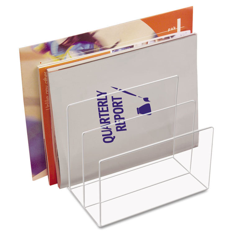 Kantek Clear Acrylic Desk File, 3 Sections, Letter to Legal Size Files, 8" x 6.5" x 7.5", Clear (KTKAD45) Each
