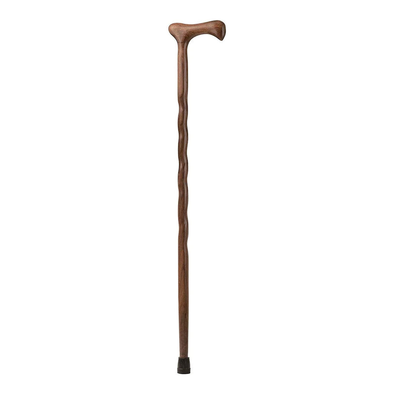 Brazos™ Twisted T-Handle Cane Wood 37 Inch Height Walnut (1055944_EA) 1/EA