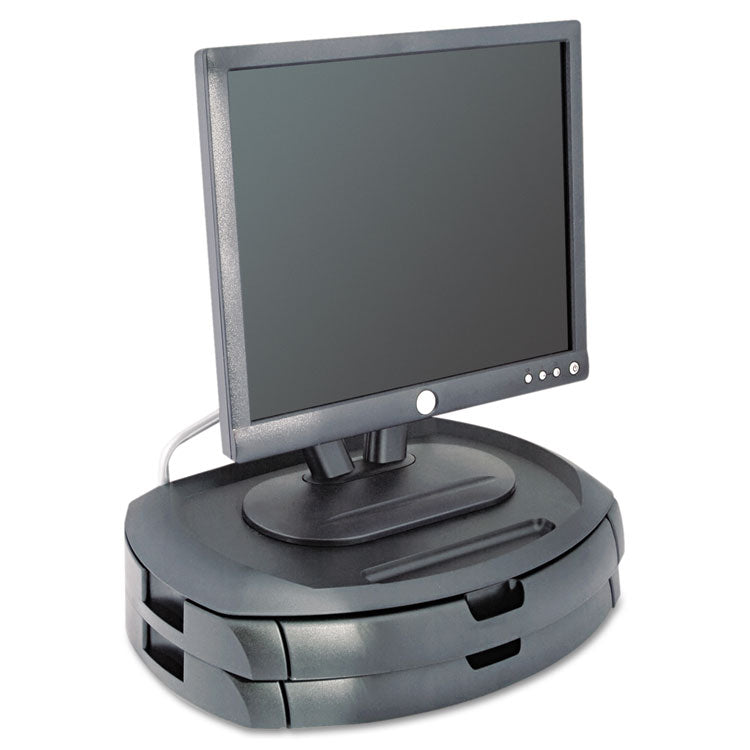 Kantek LCD Monitor Stand, 18" x 12.5" x 5", Black, Supports 35 lbs (KTKMS200B) Each