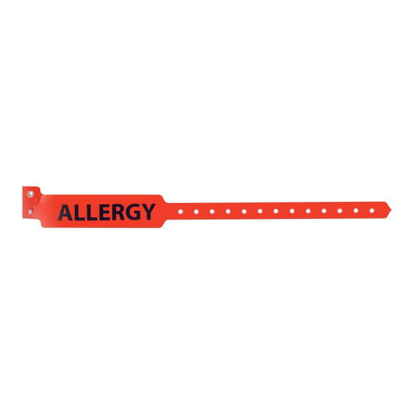 Sentry® Superband® Alert Bands® Identification Wristband Alert Band Permanent Snap Allergy (701803_BX) 500/BX