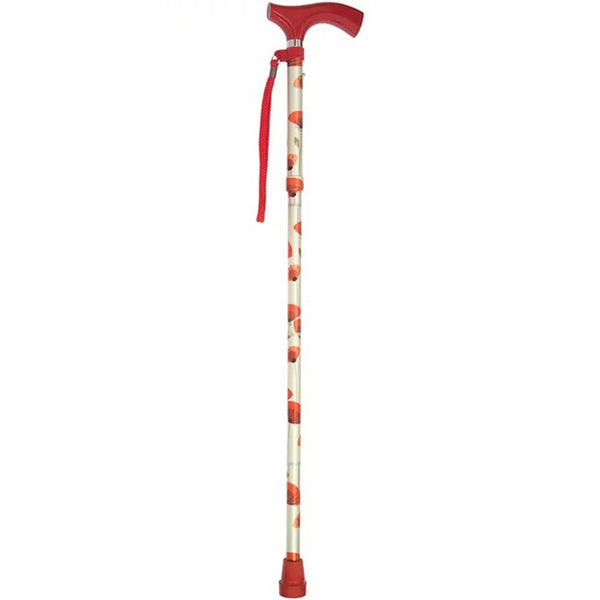 Switch Sticks® Folding Cane Aluminum 32 to 37 Inch Height Poppies Print (1049992_EA) 1/EA