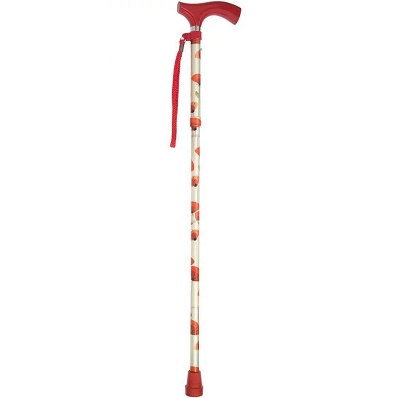 Switch Sticks® Folding Cane Aluminum 32 to 37 Inch Height Poppies Print (1049992_EA) 1/EA