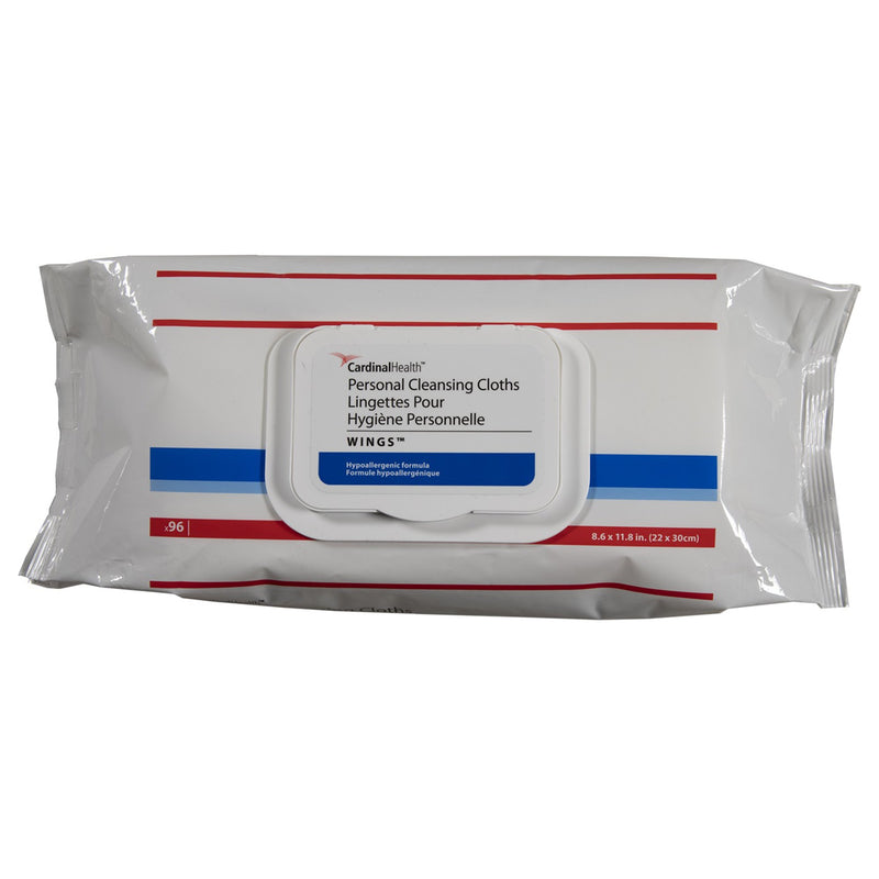 Cardinal Health™ Wings™ Personal Cleansing Wipe Soft Pack Scented 96 Count (1189850_PK) 96/PK