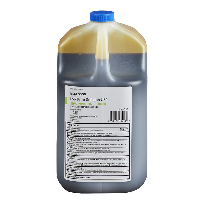 McKesson Skin Prep Solution 1 gal. Jug 10% Strength Povidone-Iodine NonSterile (854301_EA) 1/EA