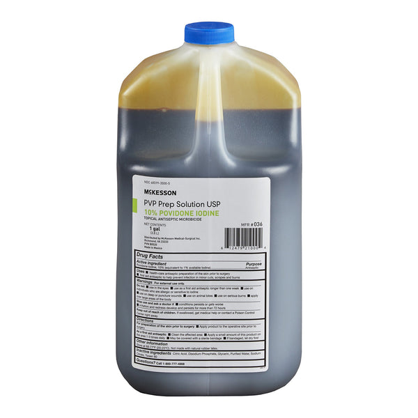 McKesson Skin Prep Solution 1 gal. Jug 10% Strength Povidone-Iodine NonSterile (854301_CS) 4/CS