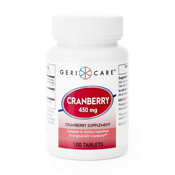 Geri-Care® Dietary Supplement Cranberry Extract 450 mg Strength Tablet 100 per Bottle (852550_CS) 12/CS