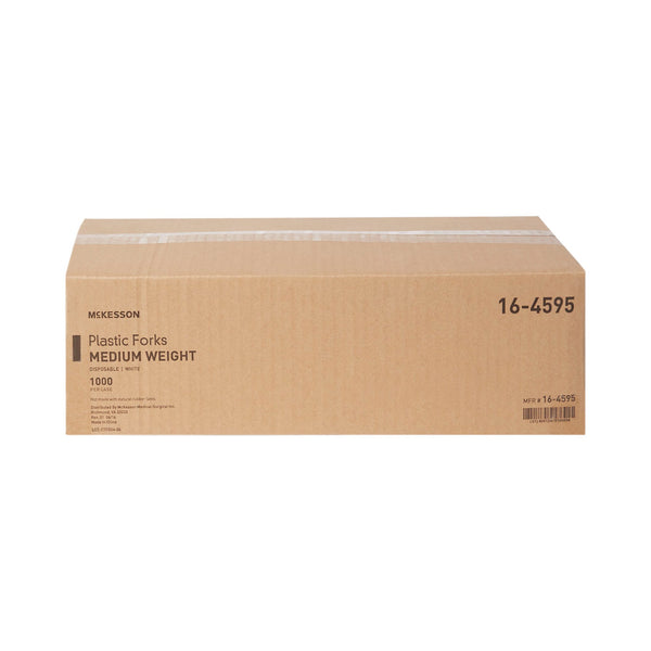 McKesson Fork Medium Weight White Polypropylene (959243_CS) 1000/CS