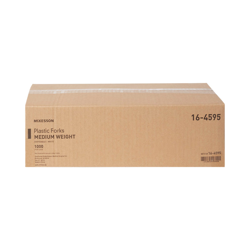 McKesson Fork Medium Weight White Polypropylene (959243_CS) 1000/CS