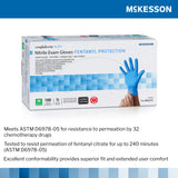 McKesson Confiderm® 6.8C Exam Glove Medium NonSterile Nitrile Standard Cuff Length Fully Textured Blue Chemo Tested / Fentanyl Tested (1225746_BX) 100/BX