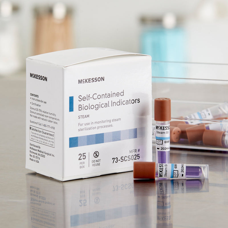 McKesson Sterilization Biological Indicator Vial Steam (524877_CS) 250/CS