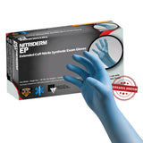 NitriDerm® EP Exam Glove Small NonSterile Nitrile Extended Cuff Length Fully Textured Blue Chemo Tested / Fentanyl Tested (812545_BX) 100/BX
