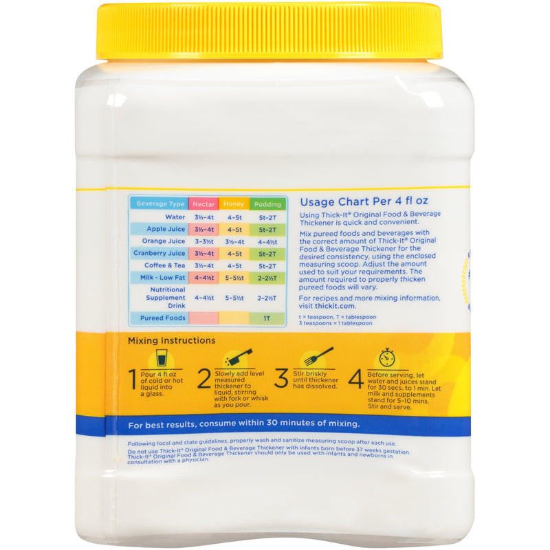 Thick-It® Original Food and Beverage Thickener 10 oz. Canister Unflavored Powder IDDSI Level 0 Thin (811363_CS) 12/CS